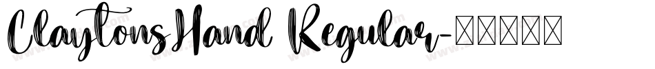 ClaytonsHand Regular字体转换